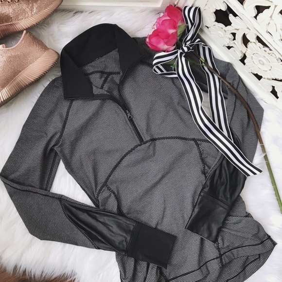 lululemon athletica Jackets & Blazers - Lululemon 1/4 Zip Striped Pullover Jacket